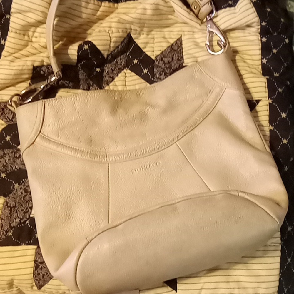 Stone Co. Cream leather bag